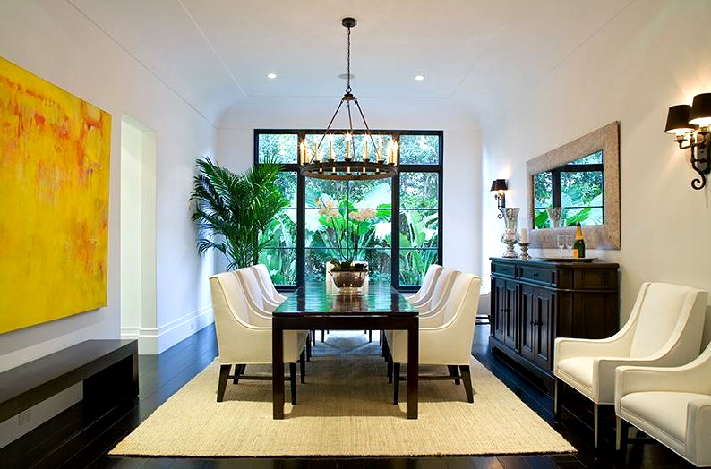 White Villa — séjour, poutres sombres et baies acier, Shanghai